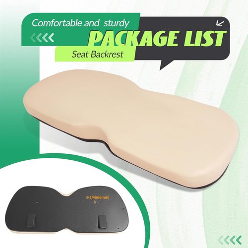 WUTIST Golf Cart Front Seat Backrest Compatible with 2004-Up Club Car Precedent Seat Back Cushion Assembly Kit Beige Plastic Foam Wood