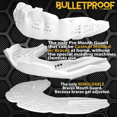 Bulletproof Braces Mouthguard - Ultra-Thin & Durable Sports Mouth Guard for Braces | Adult, Youth & Kids