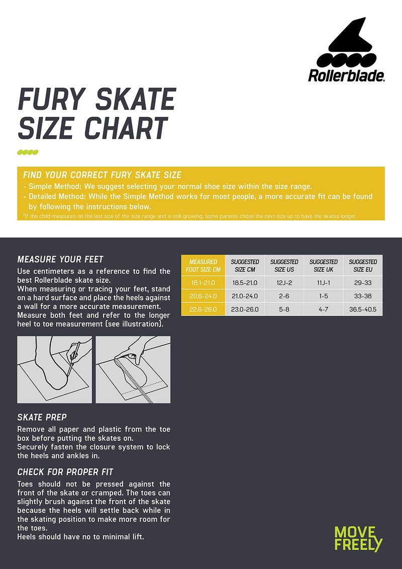 Rollerblade Fury Junior Adjustable Fitness Inline Skate, Black & Pink