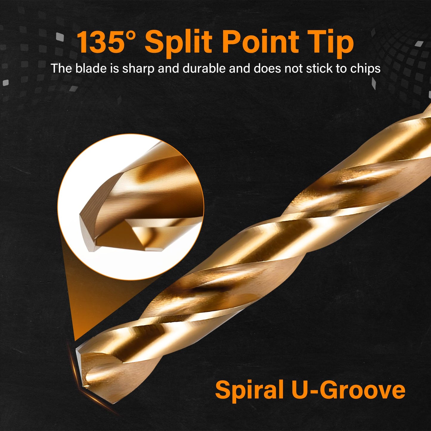 Cobalt Drill Bit Set 1/16"-1/4" 13Pcs M35 High Speed Steel with Storage Case - Perfect Drill Bits for Hard Metal, Cast Iron, Stainless Steel, Alloy