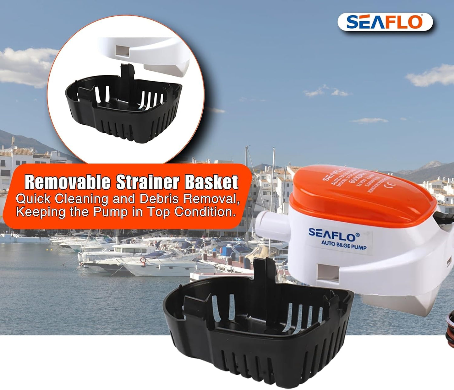 SEAFLO 12V Automatic Bilge Pump - 750 GPH High-Performance Water Removal Solution