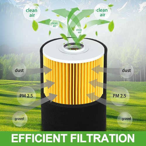10L0L Golf Cart Tune Up Kit for Yamaha G1 2-Cycle & G14 4-Cycle Gas with 1 × Air Filter, 1 × Sponge, 1 × Fuel Filter and 1 × Spark Plug OEM J10-14417-00 JF7-14450-01