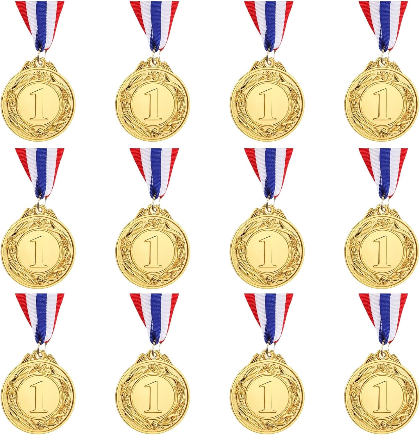 Simpeak 12-Piece Winner Medals Set - Olympic-Themed Awards for Sports Ceremonies | 2 Inches