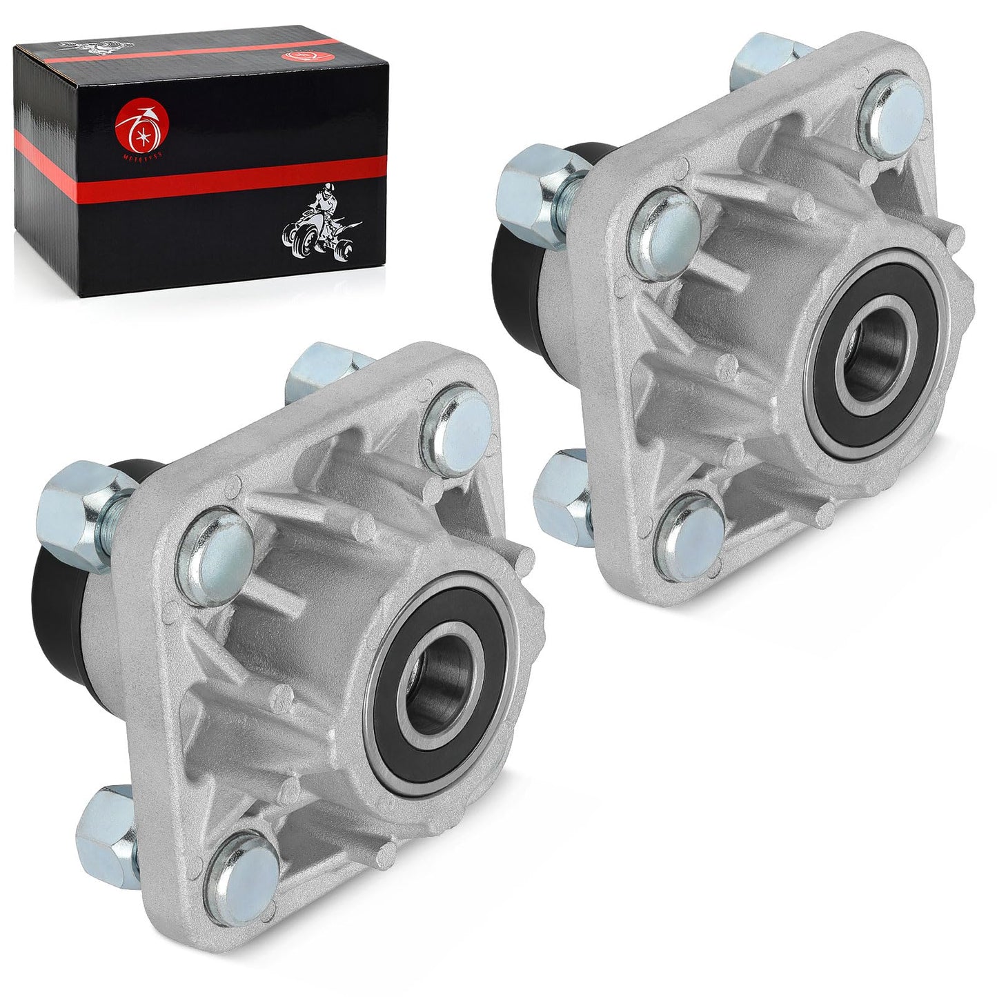 2Pcs Front Wheel Hub Assembly & Bearings Compatible with Club Car DS & Precedent 2003-up 102357701