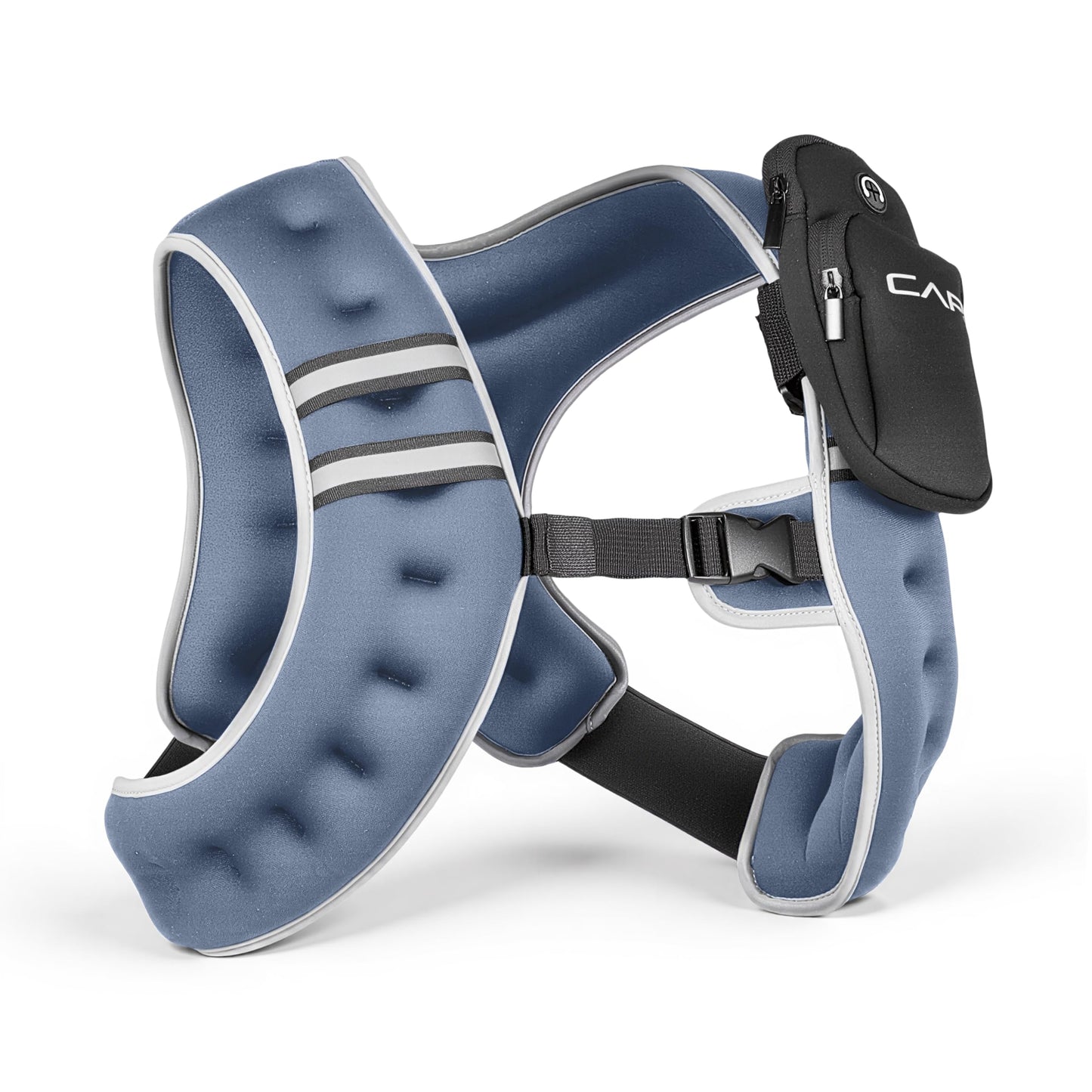 CAP 12lb Reflective Weighted Vest for Walking, Running & Workouts, Blue