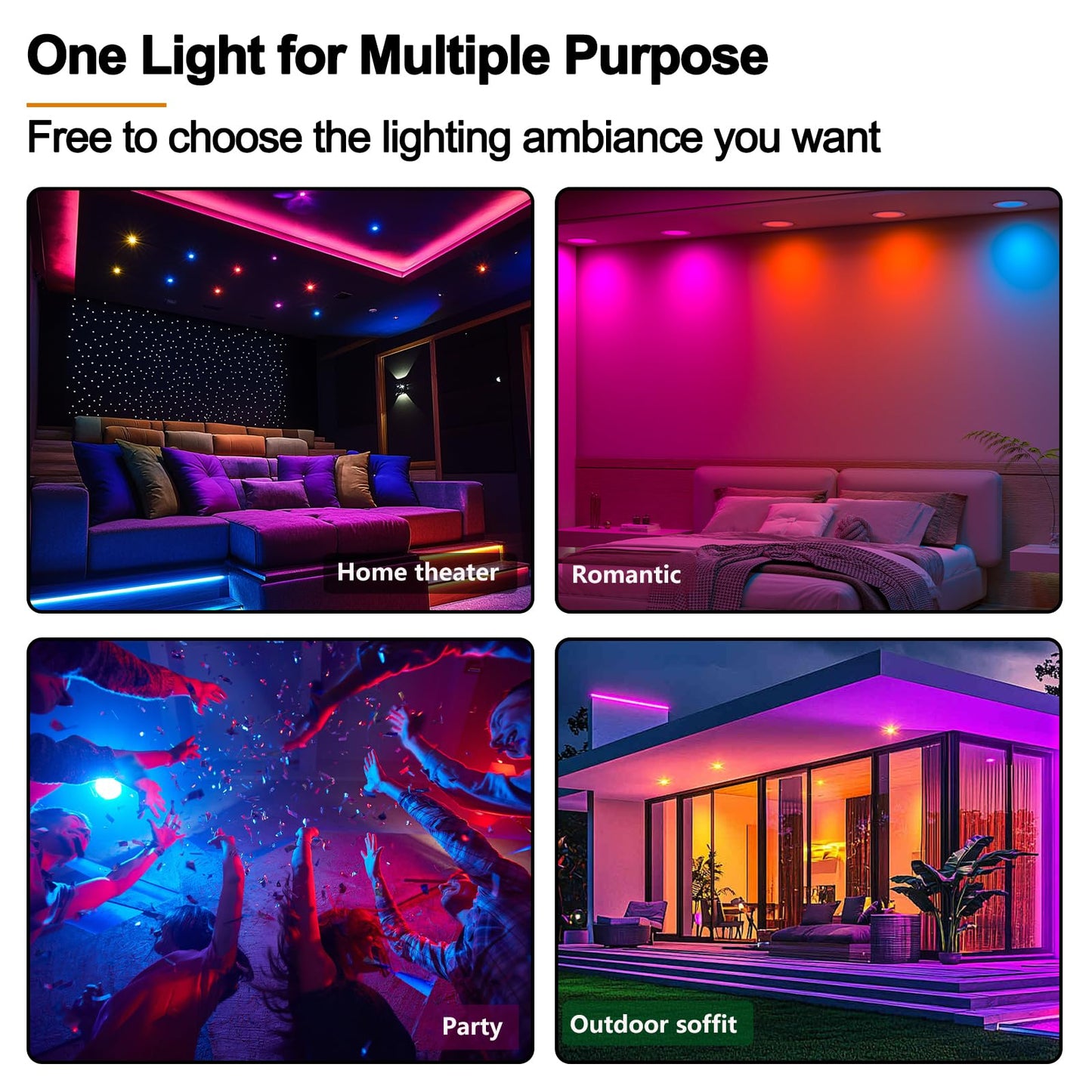 Recessed Lighting 4 Inch RGBCW Color Changing 12W LED Downlights with Junction Box,1080Lumens Canless LED Recessed Ceiling Lights Dimmable by Remote Control,Memory,Timer,Delayed Off,3 Modes, 12Pack