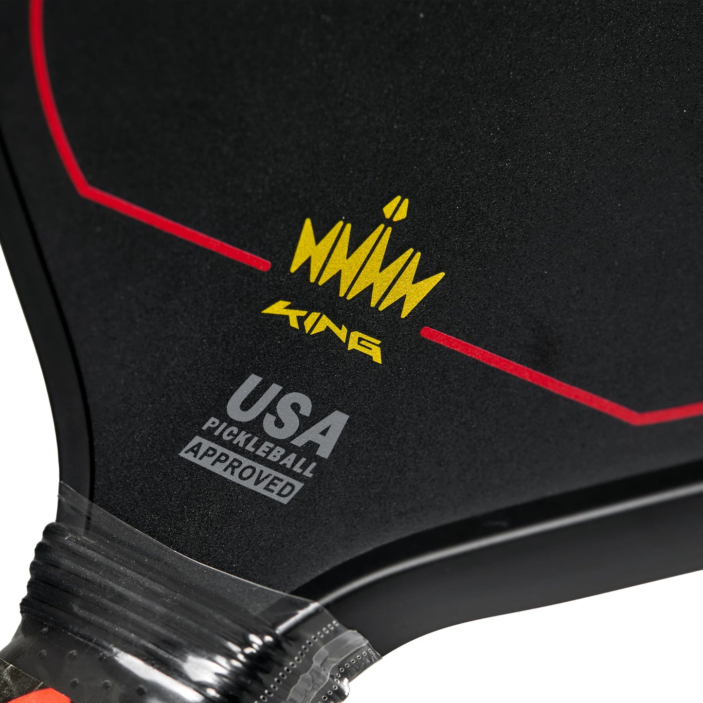 Pickleball Paddle, Kawasaki T700 Carbon Fiber (CFS)-USAPA Approved King Series Pickleball Racket 16mm for Tournament Level, with Cover Case/Grip (Black/RED)
