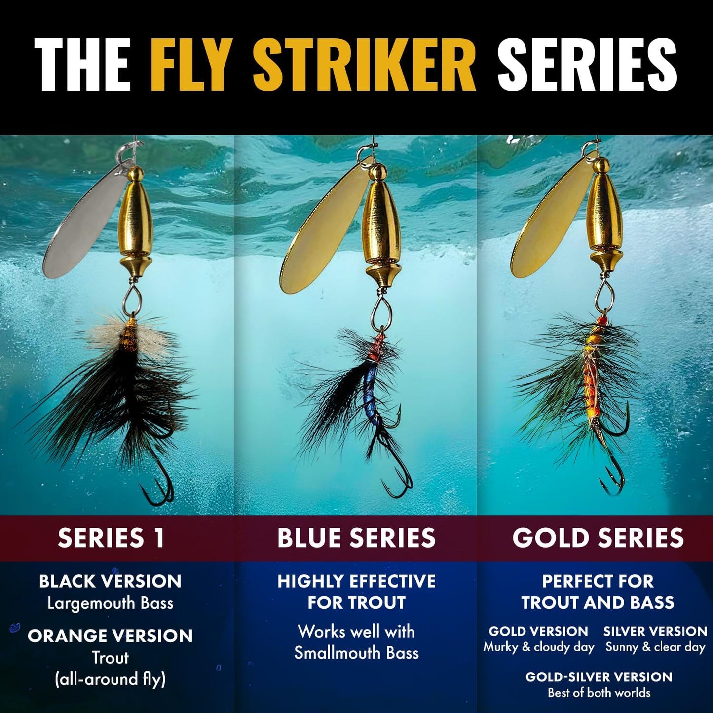 RoxStar Fly Strikers | Proven Fishing Spinner for Trout, Bass & Steelhead | Hand-Tied in the USA