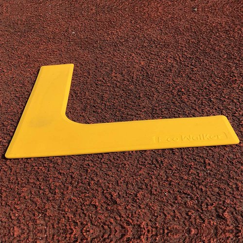 Eco Walker Court Lines Marker Kit Throw Down Markers Create Your Own Mini Pickleball Tennis Court (Yellow)
