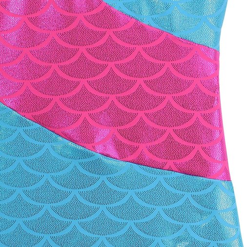 HOZIY Leotards for Girls - Sparkling Snowflake Biketard in Blue, Purple & Hot Pink