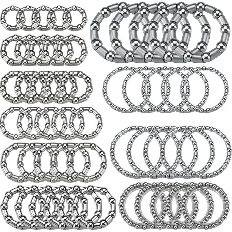 Lounsweer 5 Sets Bike Ball Bearing Kit (10 Sizes) Headset Retainer & Crank Caged Wheels 4-8mm(1/6” to 1/3“) for Mountain/Road Bicycle Repair