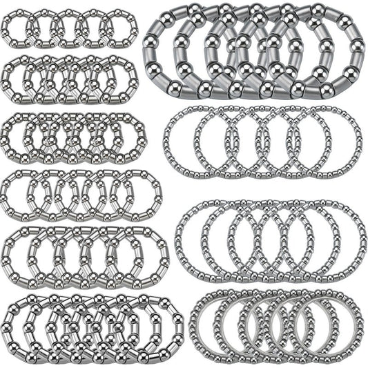 Lounsweer 5 Sets Bike Ball Bearing Kit (10 Sizes) Headset Retainer & Crank Caged Wheels 4-8mm(1/6” to 1/3“) for Mountain/Road Bicycle Repair