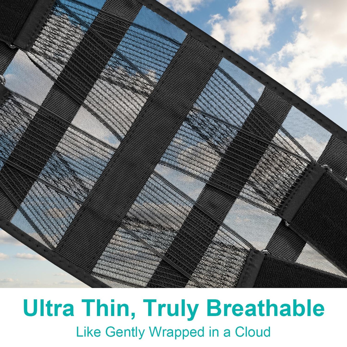 Skiennix Ultra Thin Lumbar Support Brace - Lightweight Back Pain Relief Belt | Breathable Mesh Design