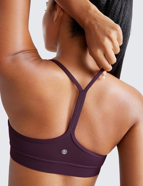 CRZ YOGA Butterluxe Y-Back Sports Bra for Women - Padded Racerback Yoga Top in Various Sizes