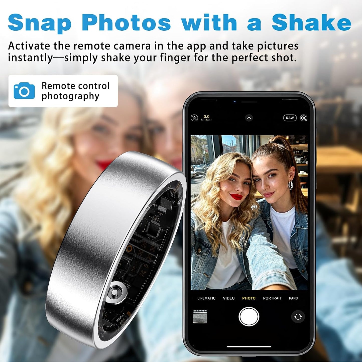 Smart Ring by [Brand Name] - Health & Fitness Tracker with Sleep Monitoring, SpO2 & Heart Rate | Silver Size 7