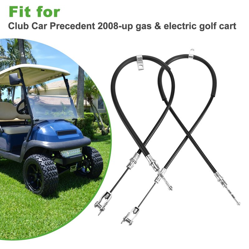 10L0L Golf Cart Brake Cable for Club Car Precedent 2008-up, L+R Driver and Passenger Side, OEM# 103528701 102557501 103528702 102557502 (1 Set)