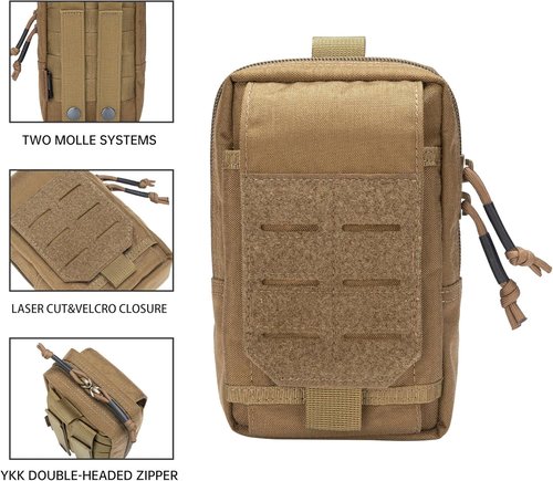 EXCELLENT ELITE SPANKER Tactical EDC Pouch - Versatile Molle Utility Holster for Phones & Tools