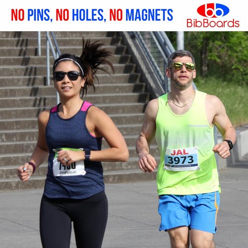 bibSNAPS Race Bib Clips - Secure Fasteners for Running, Marathon & Cycling Events | Non-Magnetic, Easy to Use (4pcs)