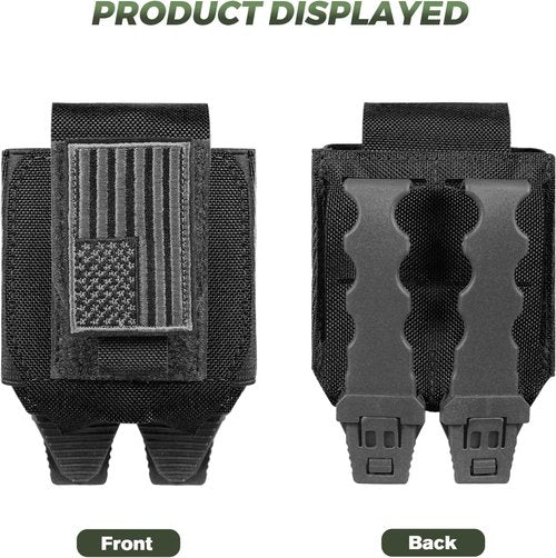 ASP Molle Handcuff Pouch - Tactical Holster with USA Flag Patch for Duty Belt & Vest