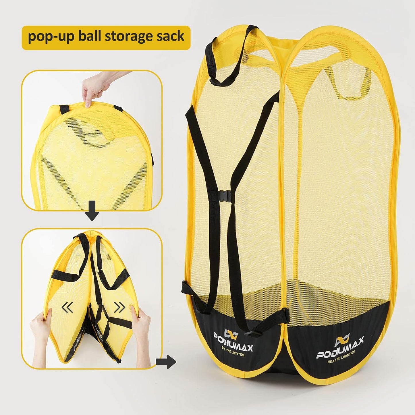 PodiuMax Soccer Ball Storage Backpack - Adjustable Shoulder Strap, Holds Up to 22 lbs | Versatile Sports Organizer