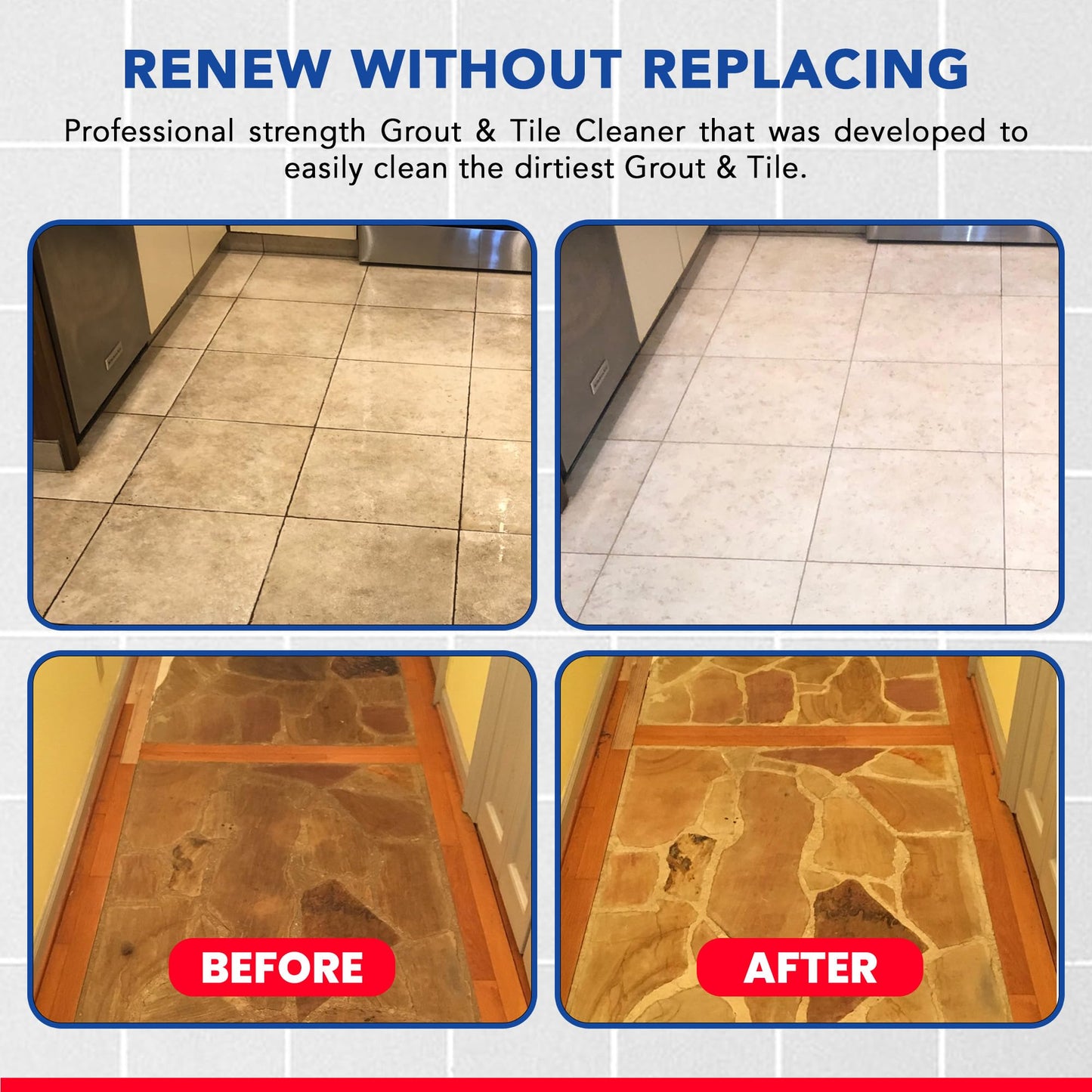 Professional Grout Brush Heavy-Duty Swivel Head with Stiff V-Shaped Bristles for Deep Cleaning Tile, Corners, Showers, Kitchens & Floors Without Scratching Fits Standard Thread Poles