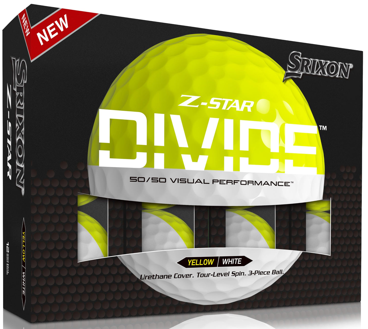 LostGolfBalls - Srixon Z Star Divide Golf Balls, Near Mint, 12 Pack