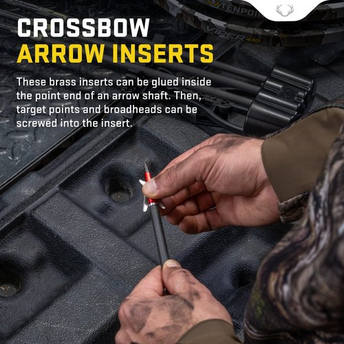 TenPoint Crossbow Arrow Insert, .297 Inside Diameter - Pack of 12 - Compatible with EVO-X Arrows