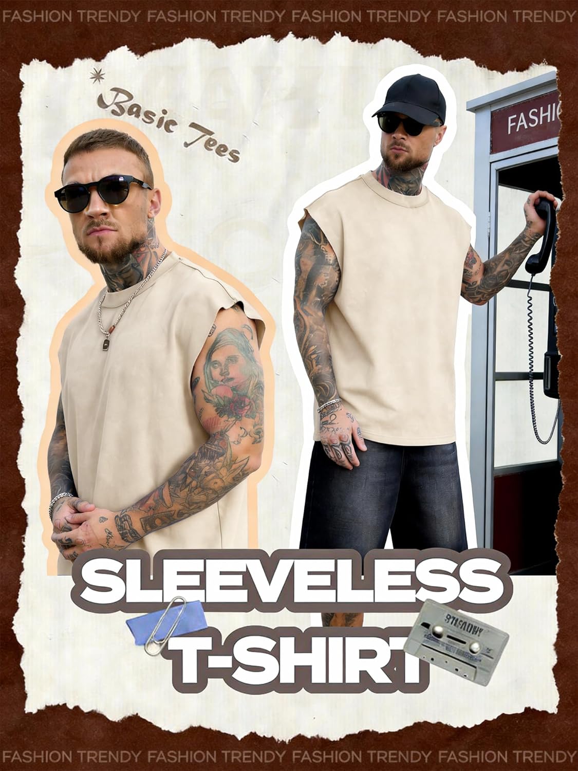 PLEPAN Men's Muscle Tank Tops - Sleeveless Workout Tee for Gym | Stylish and Comfortable Fit