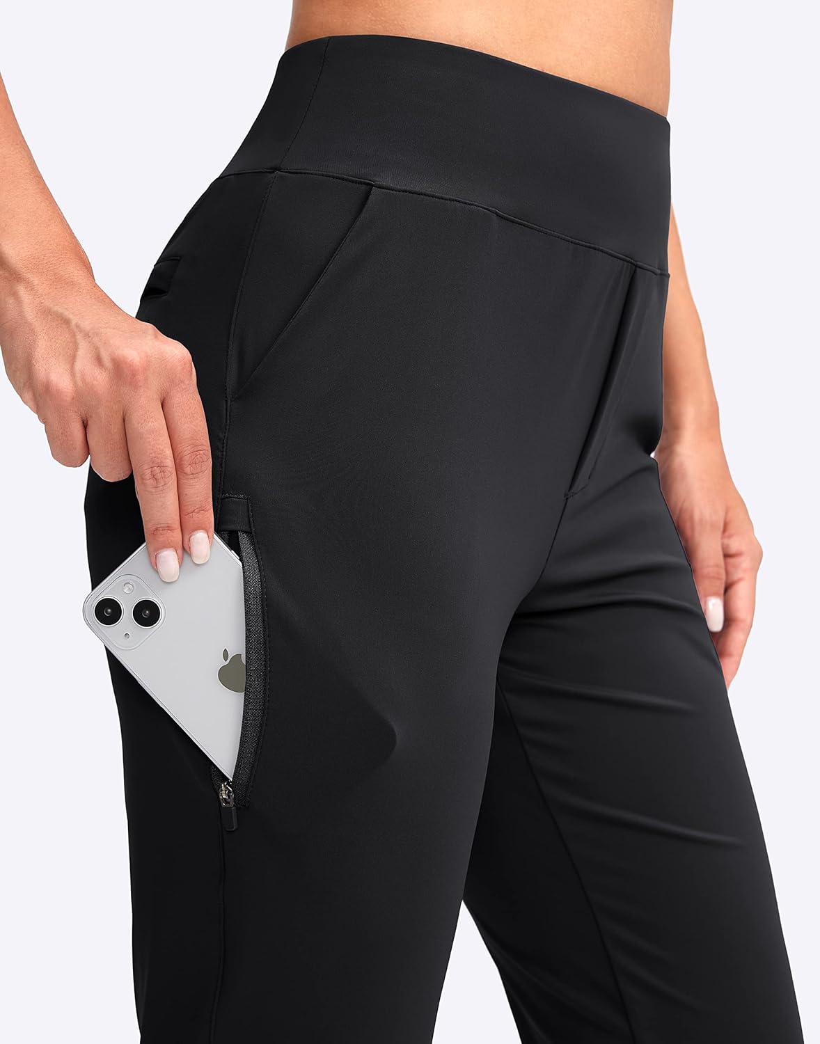 YYV Women's Golf Pants - Stretch High Waist Ankle Pants with Pockets for Yoga & Casual Wear