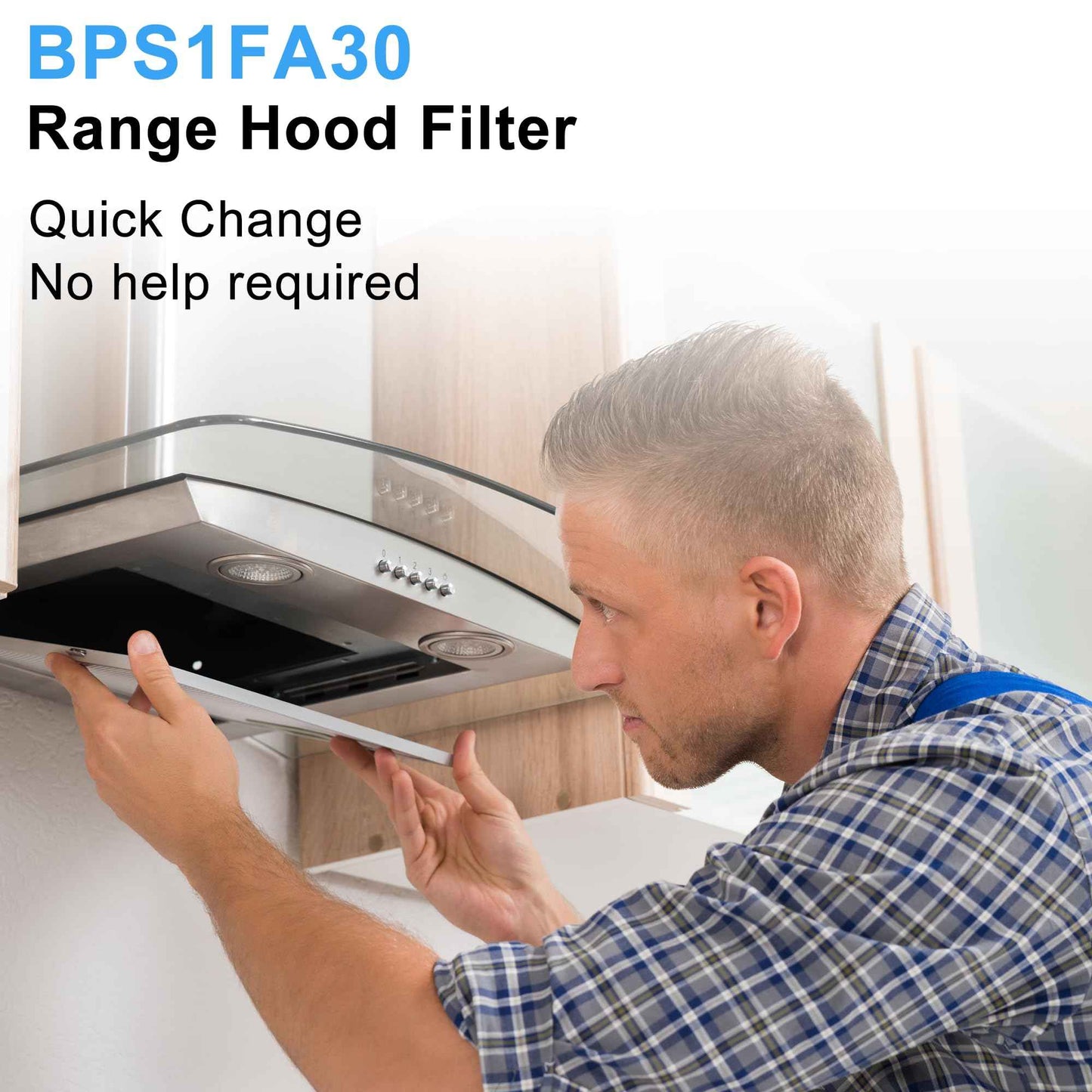 2 Pack Allure Range Hood Filter BPS1FA30 11-3/4" x 14-1/4" x 3/8" - Exact Fit Bro.an QS1 30" Nu.tone WS1 QS2 Range Hood, Replaces 99010299 BPS2FA30 99010305 S99010305 AP3378953 by TOMOON