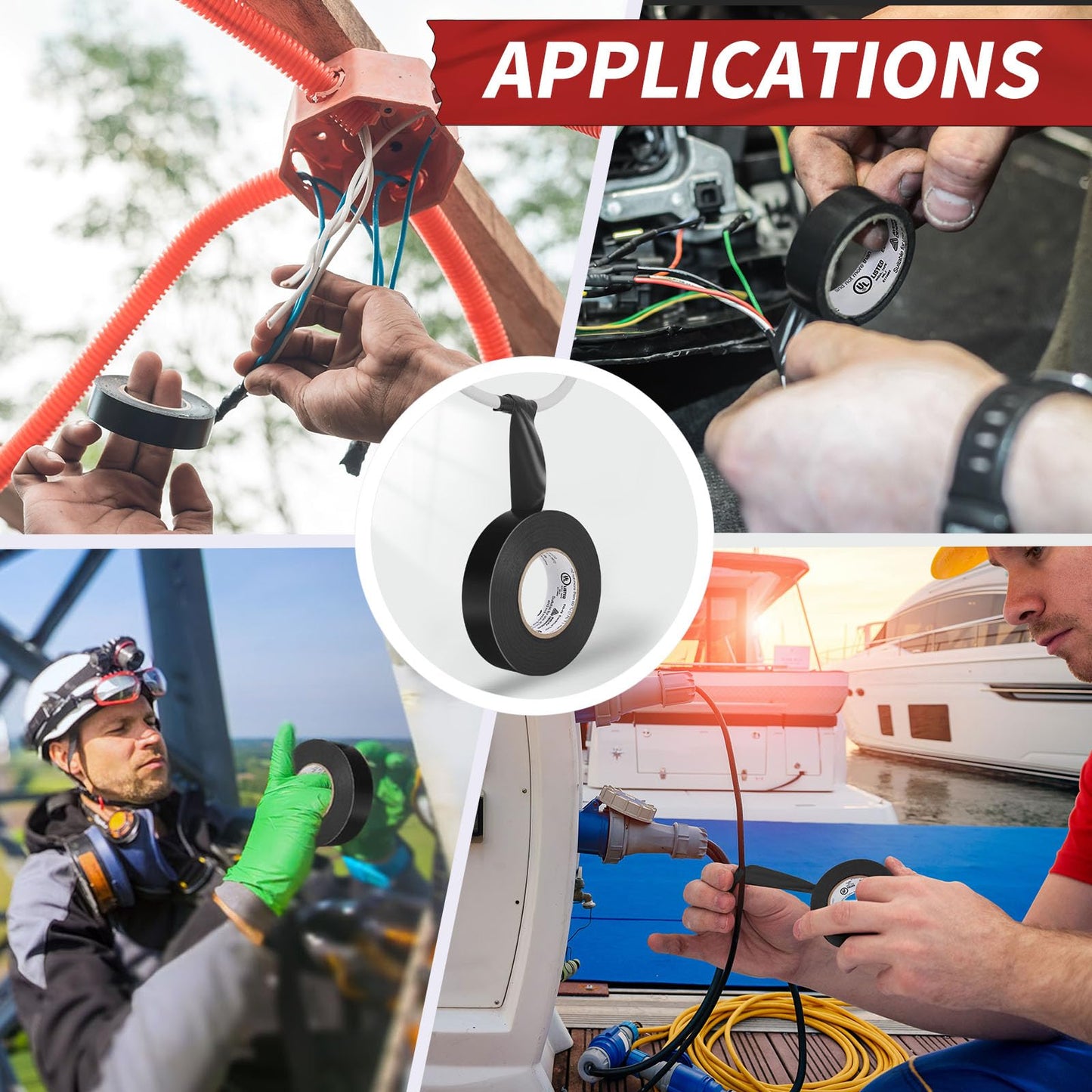 Avery Dennison Electrical Tape ¾ in x 99 ft, Professional Grade PVC Electric Tape, UL/CSA Listed Insulating Vinyl Tape for Electrical, Repairs, Automotive and Equipment, Pro-43, Black, 1 Roll