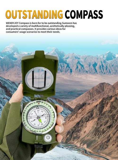 Compass for Military use Camping Survival Glow in The Dark Military Survival Gearfor for Hiking, Camping,Backpacking, Outdoor Activities - Best Survival Gifts Pack（Style C）