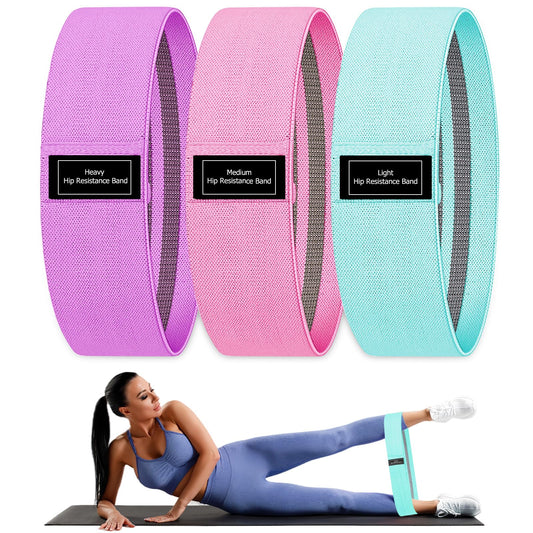 Resistance Bands for Working Out, 3 Set of Exercise Bands Workout Bands Set for Women Men, Hip Legs Booty Bands for Home Fitness, Gym, Yoga, Pilates