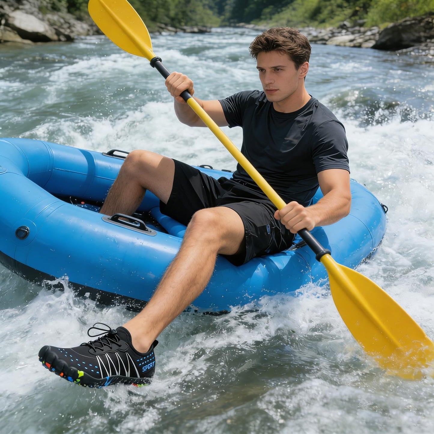ziitop Water Shoes for Men Women Beach Barefoot Swim Rock Climbing Pool Shoes Socks, Anti-Slip Breathable Quick Dry Lightweight Slip-on, Outdoor Sport Hiking Walking Boating Fishing Diving Surfing