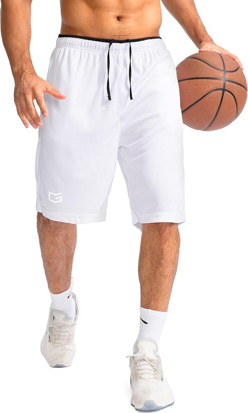 G Gradual Men's Basketball Shorts - Lightweight Quick-Dry 11" Athletic Shorts with Zipper Pockets