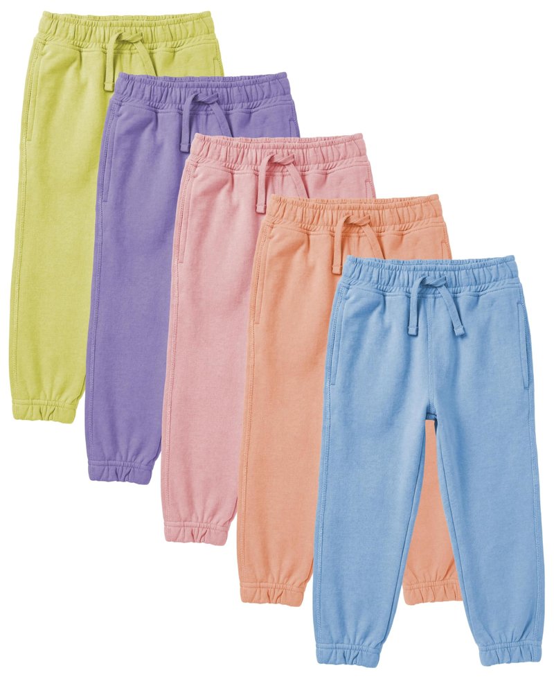 Andrew Scott Kids Cotton Joggers | Boys - Girls Toddler French Terry Sweatpants | Multi Packs & Colors