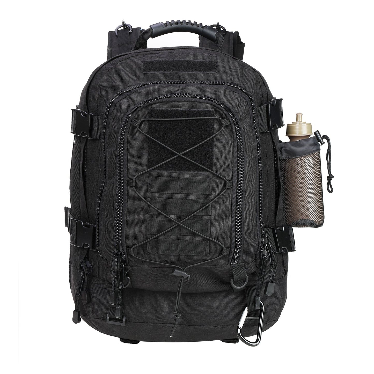 ZSearARMY Large Tactical Backpack for Men Military Backpack with DIY System for Travel, Work,Camping,Hunting,Hiking,Sports (BLACK)