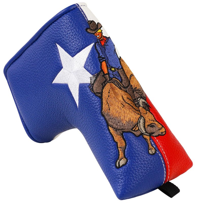 LZFAN Golf Club Covers 3 PCS Or 1PC, Golf Club Head Covers for Woods and Drivers Fairway Hybrid, Golf Head Covers Fit Most Golf Clubs Golf Headcovers Set Texas Punch (Heel Shaft Putter)