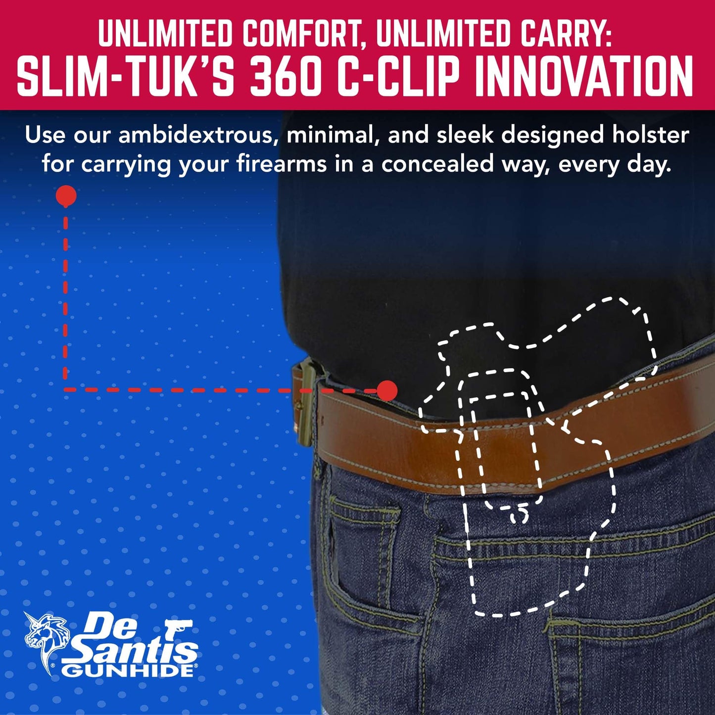 DeSantis Transit IWB Gun Holster- Concealed Carry Holster, Fits the GLOCK 19/19 Gen 5/19X/23/32/36/45/48, S/A XD9/XD40/XDM 3.8, Walther P99, SIG P228/P229/P239, H&K VP9 - Ambidextrous, Tan