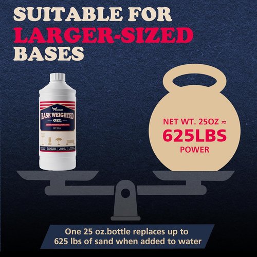 AceGold Sand & Sand Bag Alternative Polymer - 25oz Base Weighted Gel for Anchoring Basketball Hoops & More