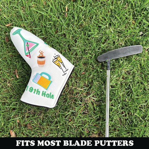 Giggle Golf 19th Hole Golf Headcovers – Funny Cocktail Driver & Fairway Covers & 3-Pack Set – Premium PU Leather, Fits Most Golf Clubs, Great Gift for Women & Men (for Blade)