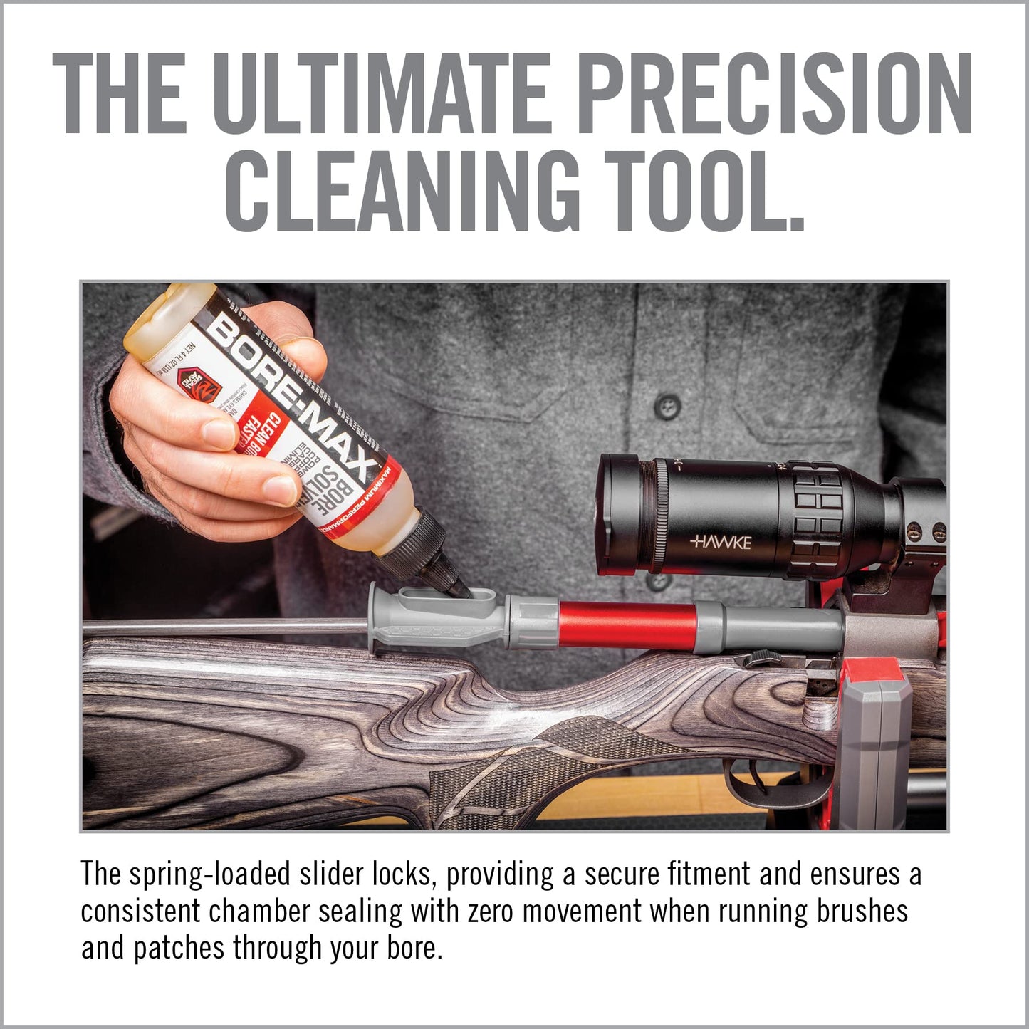 Real Avid Smart-Fit Bore Guide with 3 Interchangeable Tips for Cleaning Rod Alignment and Gun Cleaning - Spring-Loaded Precision Bore Cleaning Tool