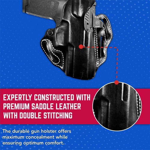 DeSantis Gunhide Holsters Thumb Break Scabbard, Right, Black, SIG P320C, P250C, P320XCOMPACT, P320C with Reflex Sight, P250C with Reflex Sight, P320-M18