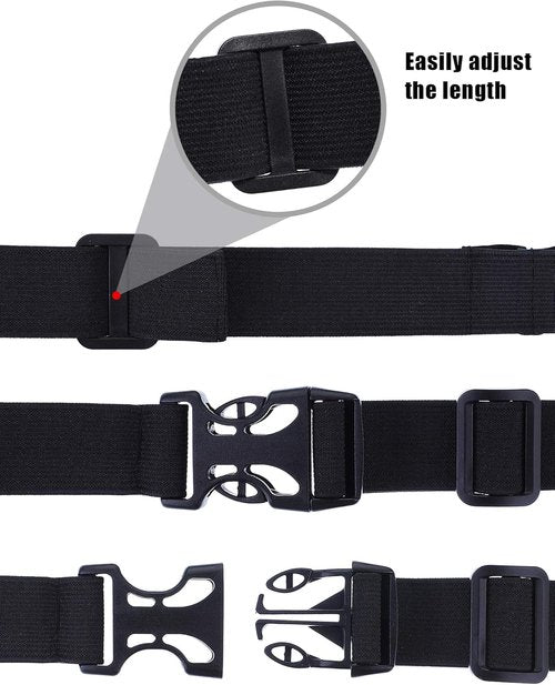 JOVITEC Race Number Belt - 2 Pack with 6 Gel Loops for Running, Cycling & Triathlon