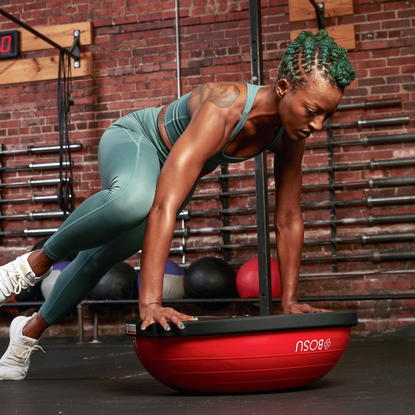 Bosu Pro Balance Board Strength Trainer Ball, Equipment for Home Gym, 26 Inch, Purple