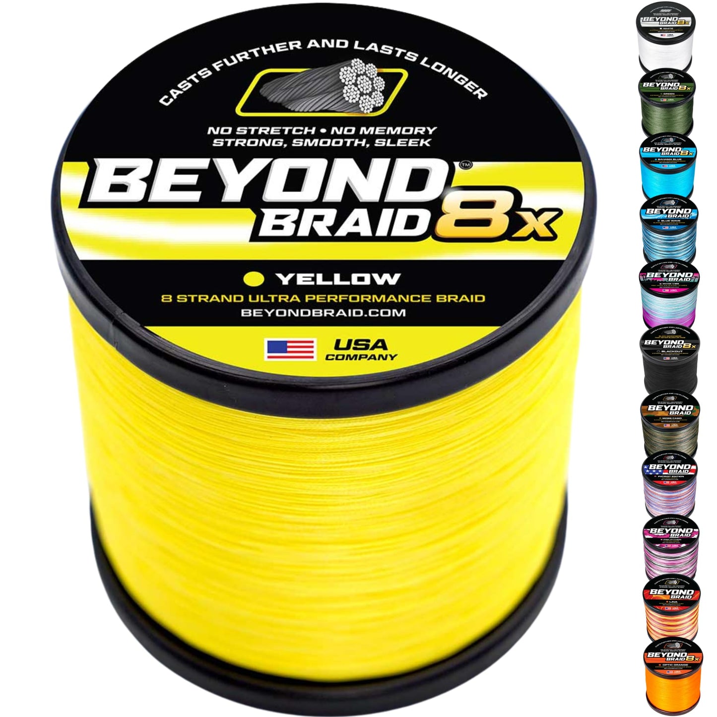 Beyond Braid Yellow 8X 2000 Yards 80LB