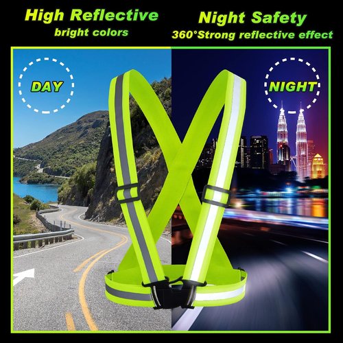 Hercicy High Visibility Safety Vests - 20 Pcs Adjustable Reflective Gear for Construction | Lightweight Yellow