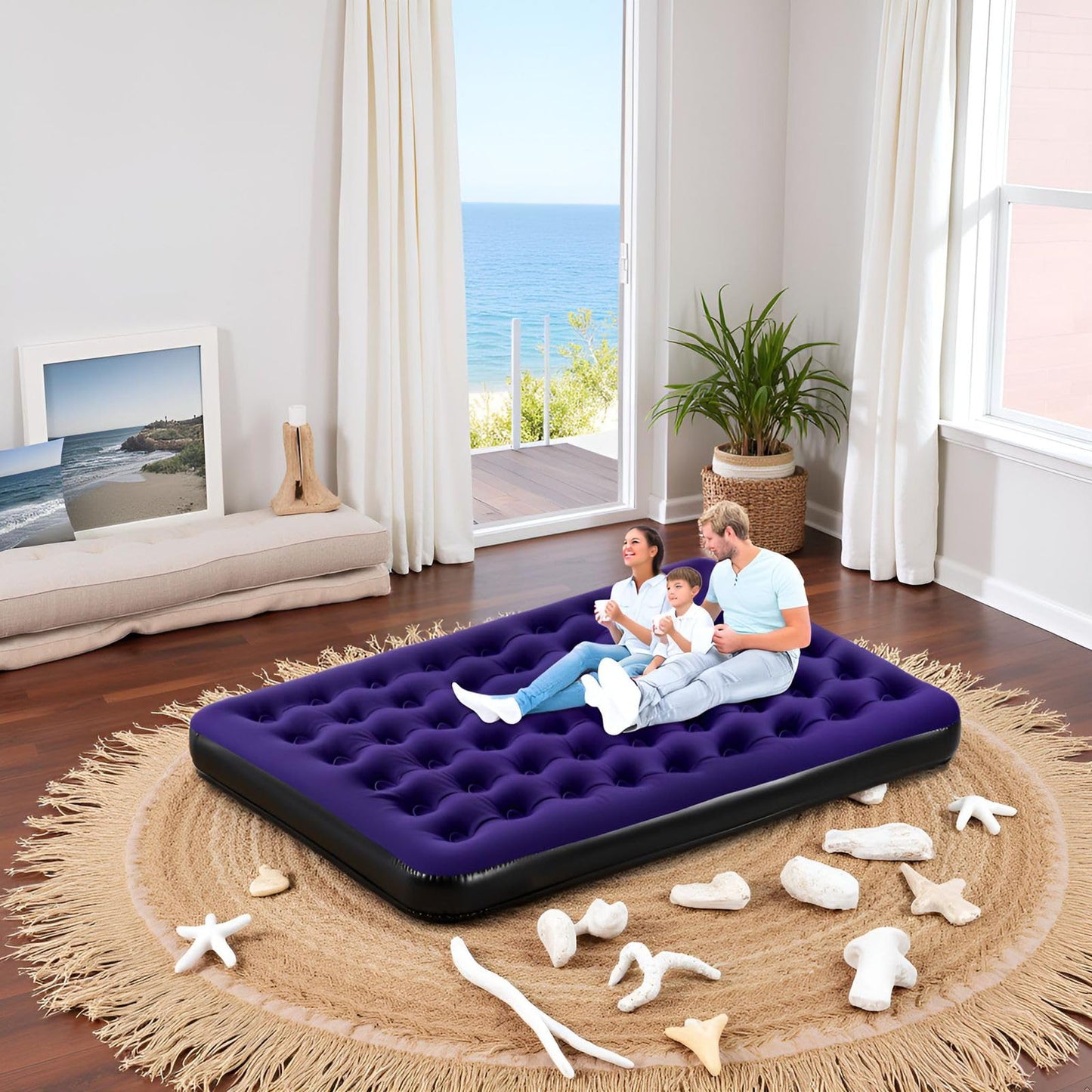 Onirii King Size Camping Air Mattress Bed with Air Pump