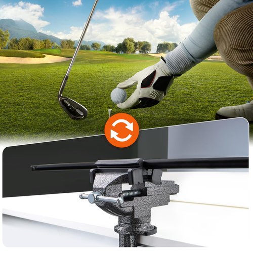 Golf Club Grip Vise Clamp Kit, 360° Swivel Portable Table Vise,Inlcudes 20 Double-Sided Tapes (2"x 10"),Rubber Sleeve, Hook Cutter,Glove,Tape Stripper Remover Tool