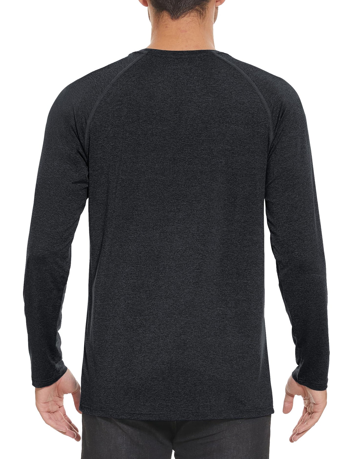 MAGCOMSEN Men's Long Sleeve Shirt Quick Dry UPF 50+ Sun Protection Lightweight T-Shirt Athletic Workout Fishing Tee